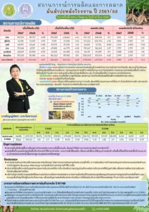 สถานการณ์การผลิตและการตลาด มันสำปะหลังโรงงาน ปี 2567/68 ในพื้นที่ สศท.2