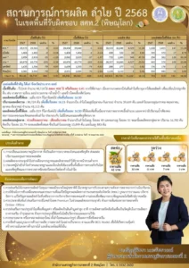 สถานการณ์การผลิตและการตลาด ลำไย ปี 2568 ในพื้นที่ สศท.2