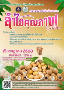 เวทีเชื่อมโยงตลาด ลำไยคุณภาพ จ.แพร่ 8 ก.ค.